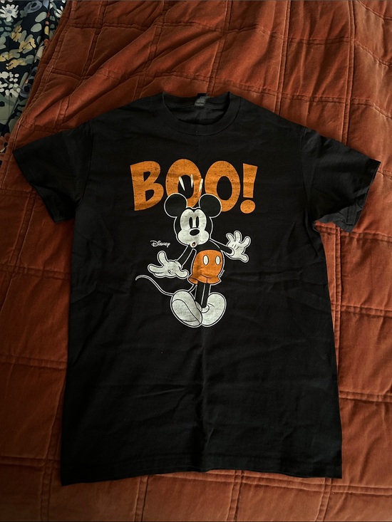 Disney Tops - Disney Mickey Mouse BOO! Halloween Graphic Tee Black Short Sleeve Women Size S
